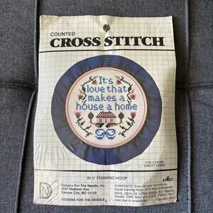 Home Sweet Home Vintage Counted Cross Stitch Kit by Designs For The Needle 1984